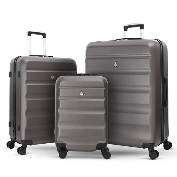 Aerolite Hard Shell Suitcase Complete Luggage Set Cabin Medium La Travel Luggage Cabin Bags