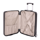 Aerolite 55x40x20cm + 40x20x25cm Ryanair Priority Maximum Bundle Lightweight Eco Friendly Hard Shell 2 Wheel Carry On Hand Cabin Suitcase 55x40x20 + 40x20x25 Underseat Suitcase Set Bundle (Charcoal + Black)