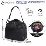 Aerolite easyJet Maximum 2024 Holdall (45x36x20cm) Cabin Bag,  Digital Luggage Scales, and TSA Approved Three Dial Combination Lock