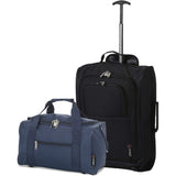 5 Cities Ryanair Luggage Bundle (55x35x20cm) Lightweight Cabin 2 Wheel Trolley and (40x20x25cm) Holdall Flight Bag, 2 Years Warranty