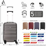 Aerolite Hard Shell Suitcase Complete Luggage Set (Cabin + Medium + Large Hold Luggage Suitcase)