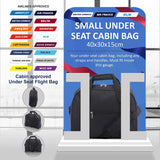 Aerolite British Airways Maximum Size Bundle, 56x45x25cm Large Cabin Softshell Suitcase & 40x30x15cm Under Seat Holdall