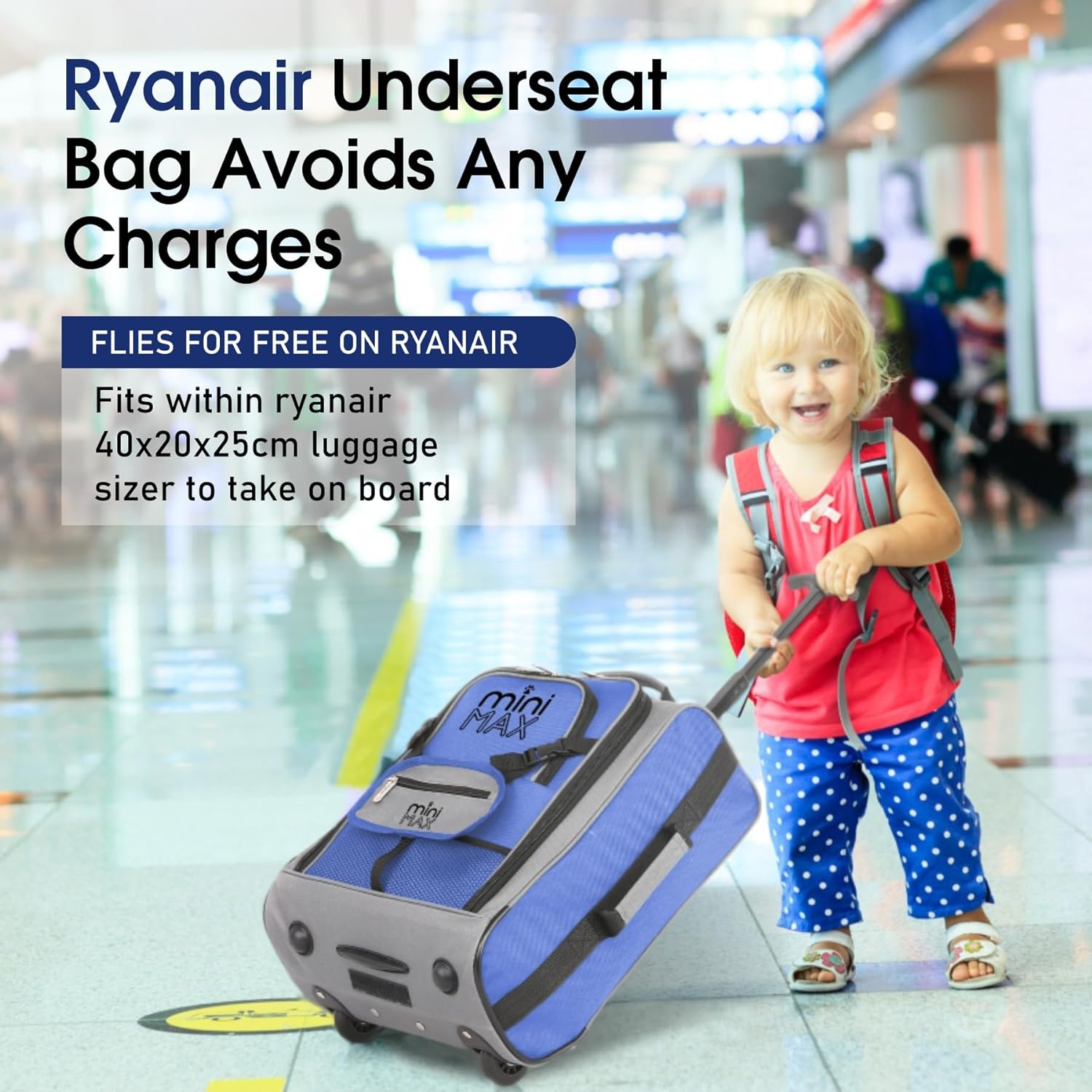 RYANAIR 40x20x25 EasyJet Cabin Bag Under Seat Travel Hand Luggage Backpack  Case 