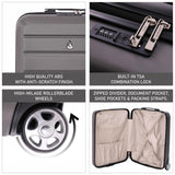 Aerolite 55x40x20cm + 40x20x25cm Ryanair Priority Maximum Bundle Lightweight Eco Friendly Hard Shell 2 Wheel Carry On Hand Cabin Suitcase 55x40x20 + 40x20x25 Underseat Suitcase Set Bundle (Charcoal + Black)