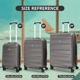 Aerolite Hard Shell Suitcase Complete Luggage Set (Cabin + Medium + Large Hold Luggage Suitcase)