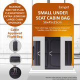 Aerolite (56x45x25cm) Easyjet Large Cabin, British Airways Jet2 Maximum Soft Shell Cabin Suitcase & (45x36x20cm) Easyjet Max Holdall