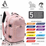 Aerolite (40x25x20cm) Ryanair Maximum Size 3 in 1 Cabin Luggage Approved Flight Backpack