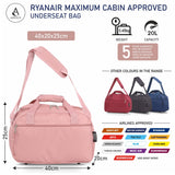 Aerolite (40x20x25cm) Ryanair Maximum Size Hand Luggage New & Improved 2024 Under Seat Holdall Bag