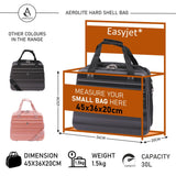 Aerolite Easyjet Maximum Size 45x36x20cm New Summer 2025 Hand Cabin Luggage Approved Hard Shell Travel Carry On Holdall Shoulder Under Seat Flight Bag with 2 Year Warranty