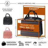 Aerolite Easyjet Maximum Size 45x36x20cm New Summer 2025 Hand Cabin Luggage Approved Hard Shell Travel Carry On Holdall Shoulder Under Seat Flight Bag with 2 Year Warranty