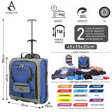 Aerolite MiniMAX (45x36x20cm) Easyjet Maximum Cabin Trolley/Carry On Suitcase with Backpack and Pouch, Pack The Max, 2 Years Warranty