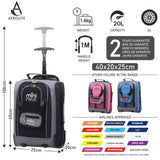 Aerolite MiniMAX 20L Ryanair 40x20x25 Maximum Size Cabin Hand Luggage Under Seat Trolley Backpack Carry On Cabin Hand Luggage Bag with 2 Year Warranty