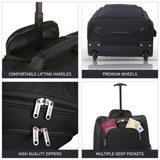 5 Cities Ryanair Luggage Bundle (55x35x20cm) Lightweight Cabin 2 Wheel Trolley and (40x20x25cm) Holdall Flight Bag, 2 Years Warranty