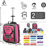 Aerolite MiniMAX (45x36x20cm) Easyjet Maximum Cabin Trolley/Carry On Suitcase with Backpack and Pouch, Pack The Max, 2 Years Warranty