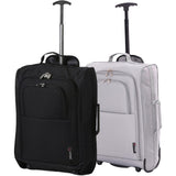 5 Cities Set of 2 21" (55x35x20cm) Lightweight Cabin Hand Luggage Trolley, Fits easyJet(Plus/Flexi/Large Cabin), Ryanair (Priority) Cabin Restrictions, 2 Years Of Warranty