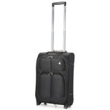 Aerolite (55x35x20cm) Lightweight Cabin Hand Luggage Black and (35x20x20cm) Black Holdall | 2 Wheels